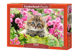 ROMPECABEZAS 500 PZAS. KITTEN IN FLOWER GARDEN CASTORLAND