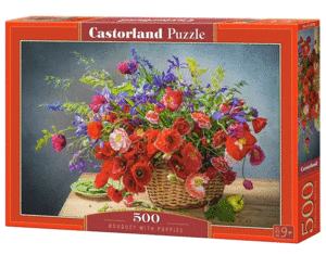 ROMPECABEZAS 500 PZAS BOUQUET WITH POPPIES CASTORLAND