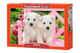 ROMPECABEZAS 1500 PZAS. WHITE TERRIER PUPPIES CASTORLAND