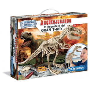 ARQUEOJUGANDO EL ESQUELETO DEL GRAN T-REX CLEMENTONI