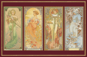 ROMPECABEZAS 1000 PZAS. METALLIC MUCHA THE 4 SEASONS PIATNIK