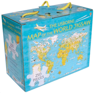 ROMPECABEZAS MAP OF THE WORLD BOXED JIGSAW. USBORNE