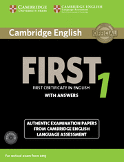 CAMBRIDGE ENGLISH FIRST 1 FOR REVISED EXAM FROM 2015 STUDENT'S BOOK PACK (STUDEN