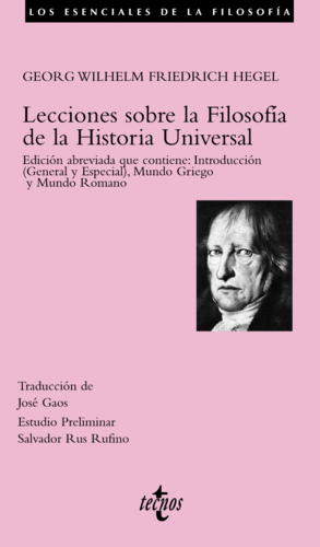 LECCIONES SOBRE LA FILOSOFÍA DE LA HISTORIA UNIVERSAL